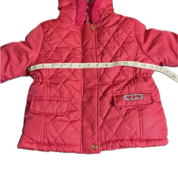 3T kids puffer pink jacket coat Pink Platinum rain snow play - Picture 6 of 9